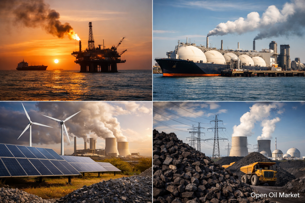 Мировой рынок энергетики нефть газ СПГ электроэнергия ВИЭ уголь НПЗ 1 апреля 2026