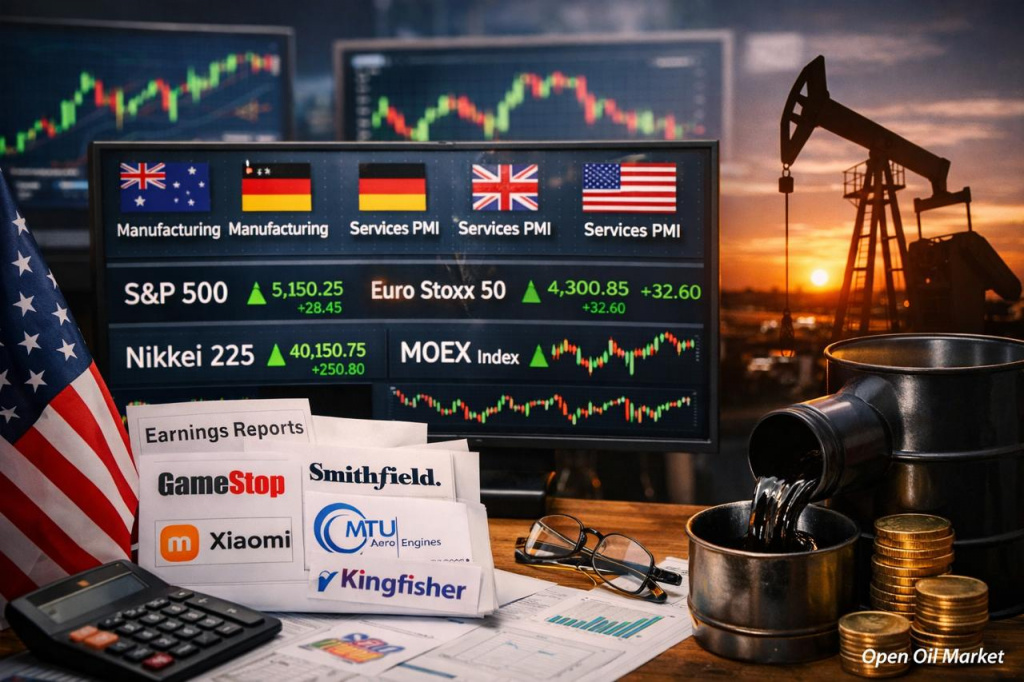 Экономические события и корпоративные отчёты вторник 24 марта 2026: PMI, занятость США и нефть