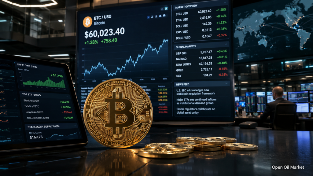 Криптовалютный рынок 29 июня 2026: Bitcoin, ETF, стейблкоины и топ-10 цифровых активов