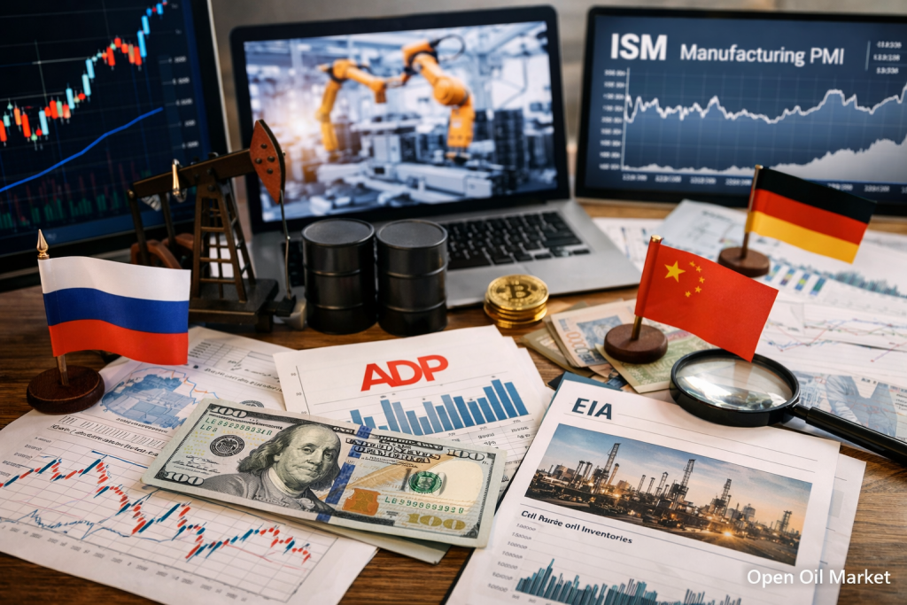Экономические события и корпоративные отчёты — среда, 1 апреля 2026 года: мировой PMI, ADP США, розничные продажи и запасы нефти