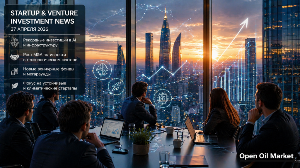 Новости стартапов и венчурных инвестиций, понедельник, 27 апреля 2026 — рекордные инвестиции в AI и рост M&A