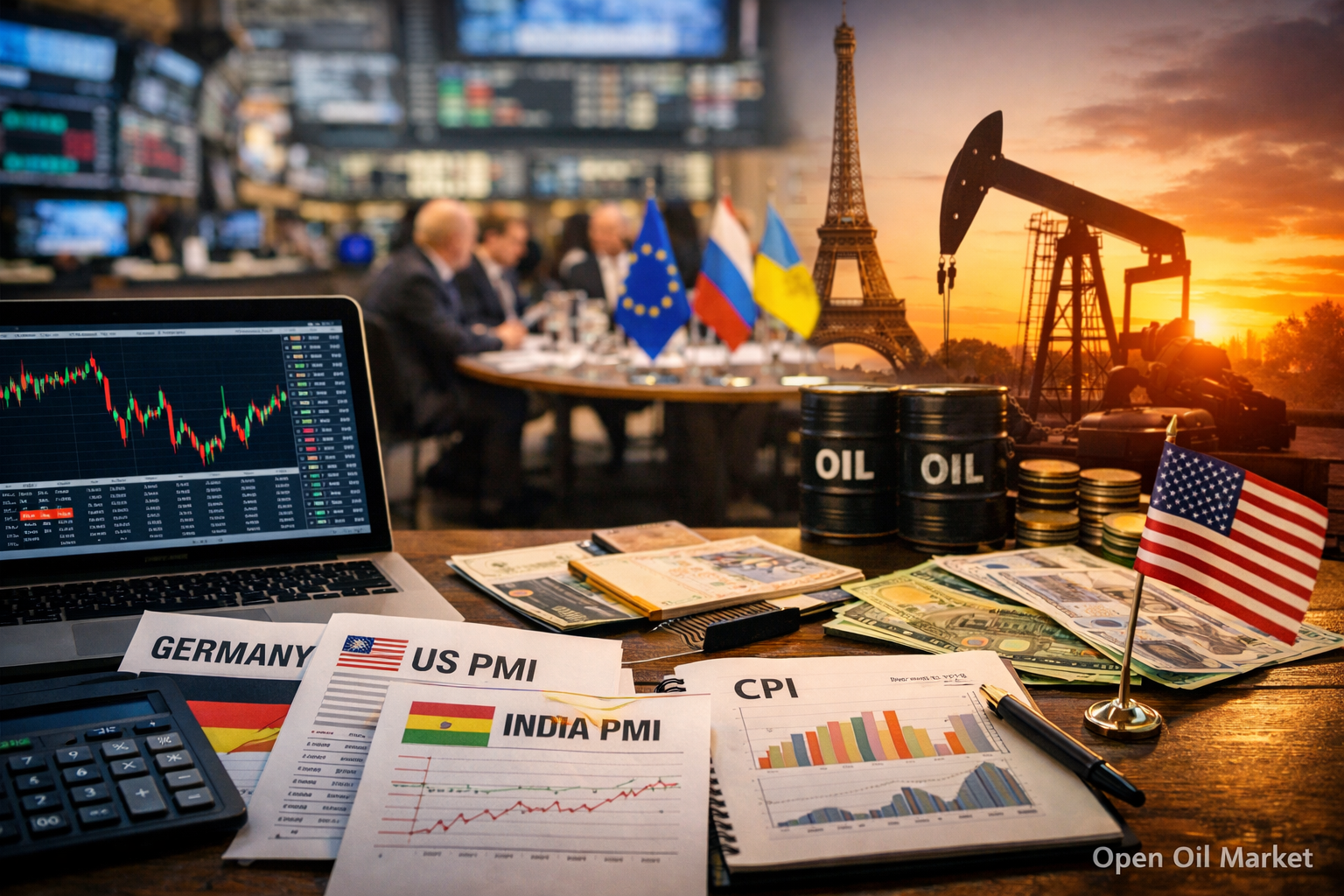 Экономические события и корпоративные отчёты — вторник, 6 января 2026: PMI услуг, CPI Германии, запасы нефти API