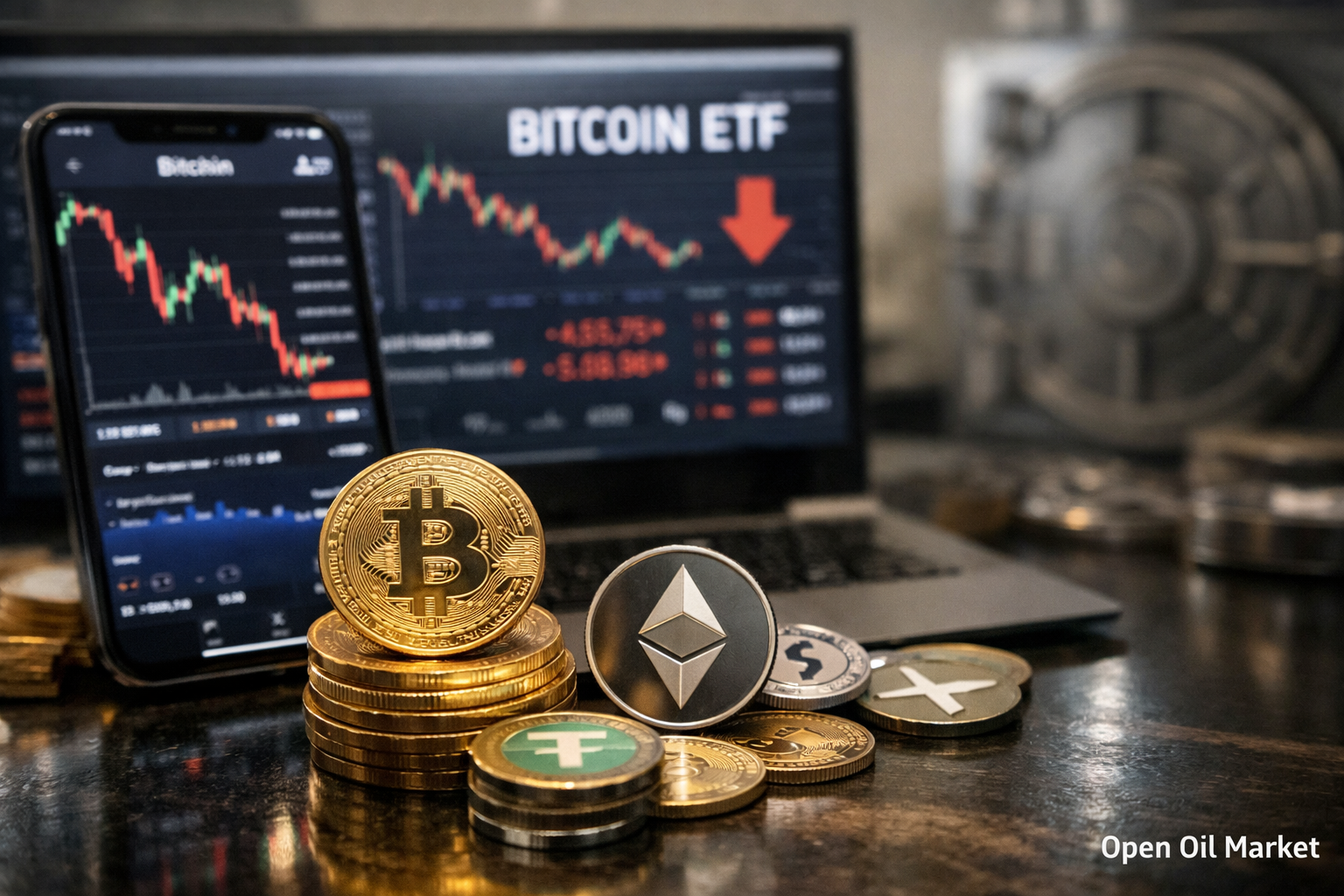 Новости криптовалют — 22 февраля 2026: оттоки из Bitcoin-ETF и биткоин у $70 000