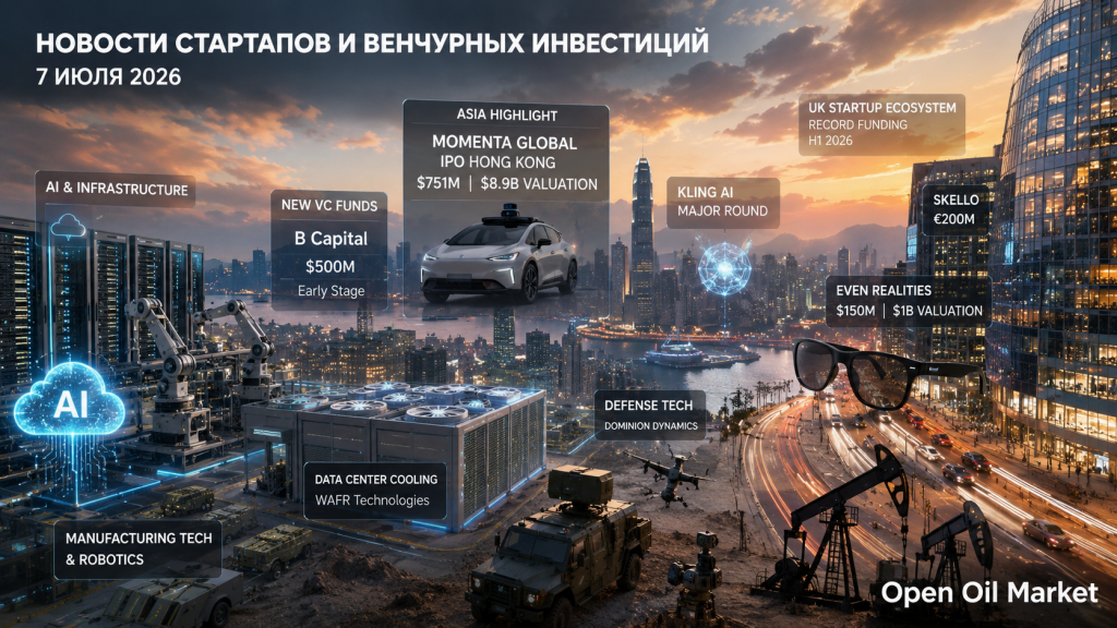 Новости стартапов и венчурных инвестиций — вторник, 7 июля 2026: AI-мегафонды, IPO Momenta и рекордный VC-рынок