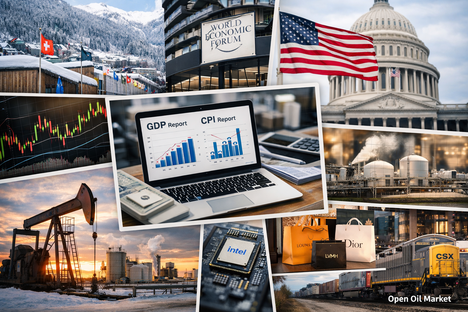 Экономические события и корпоративные отчёты — четверг, 22 января 2026: Всемирный экономический форум, CPI США и ВВП США