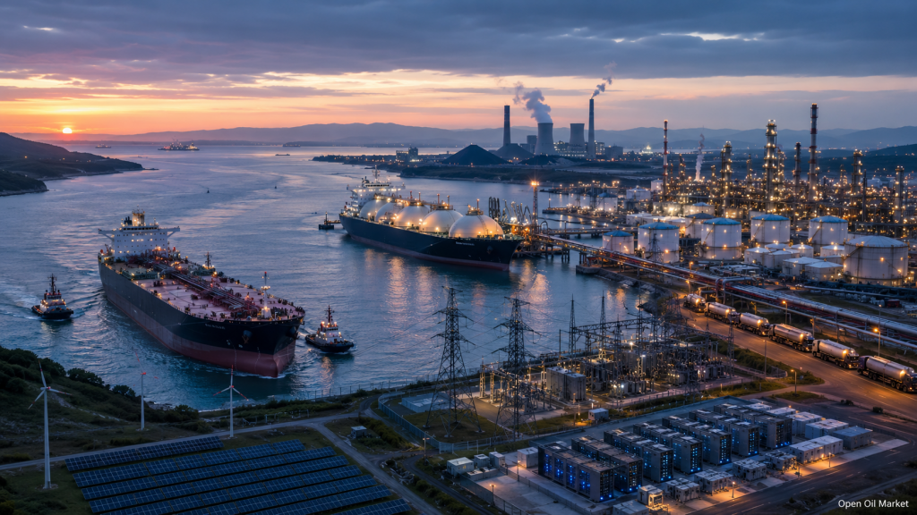 Новости нефтегаз и энергетика 2 июня 2026: нефтяной танкер в стратегическом проливе, СПГ-терминал, НПЗ, электросети, дата-центр, ВИЭ и угольная генерация