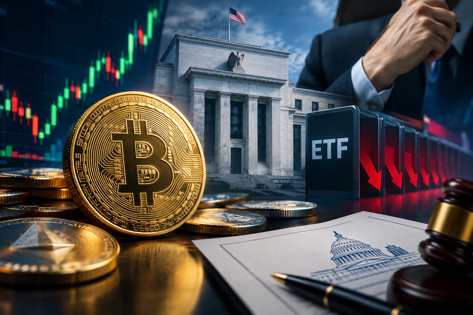 Новости криптовалют, суббота, 12 сентября 2026: биткоин у $77 000 на фоне ставок на повышение ФРС, трёхдневный отток из ETF и решающая неделя для CLARITY Act
