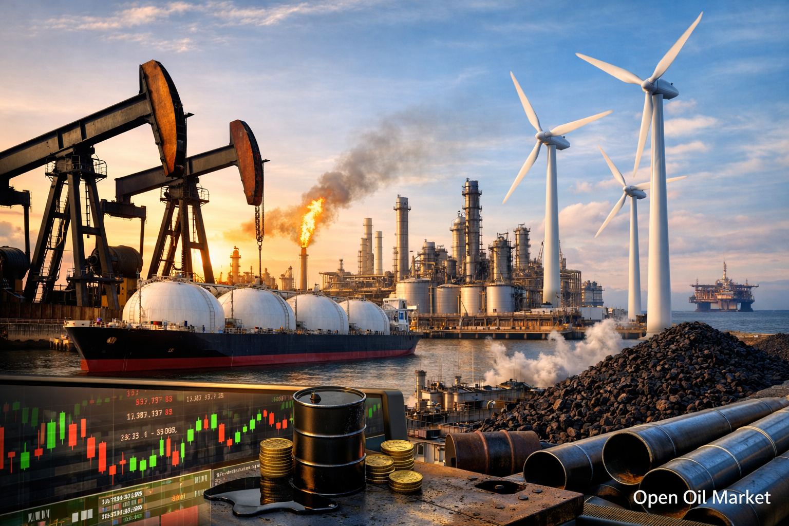 Новости нефтегаз и энергетика — воскресенье, 15 февраля 2026 года: Brent, газ и ВИЭ